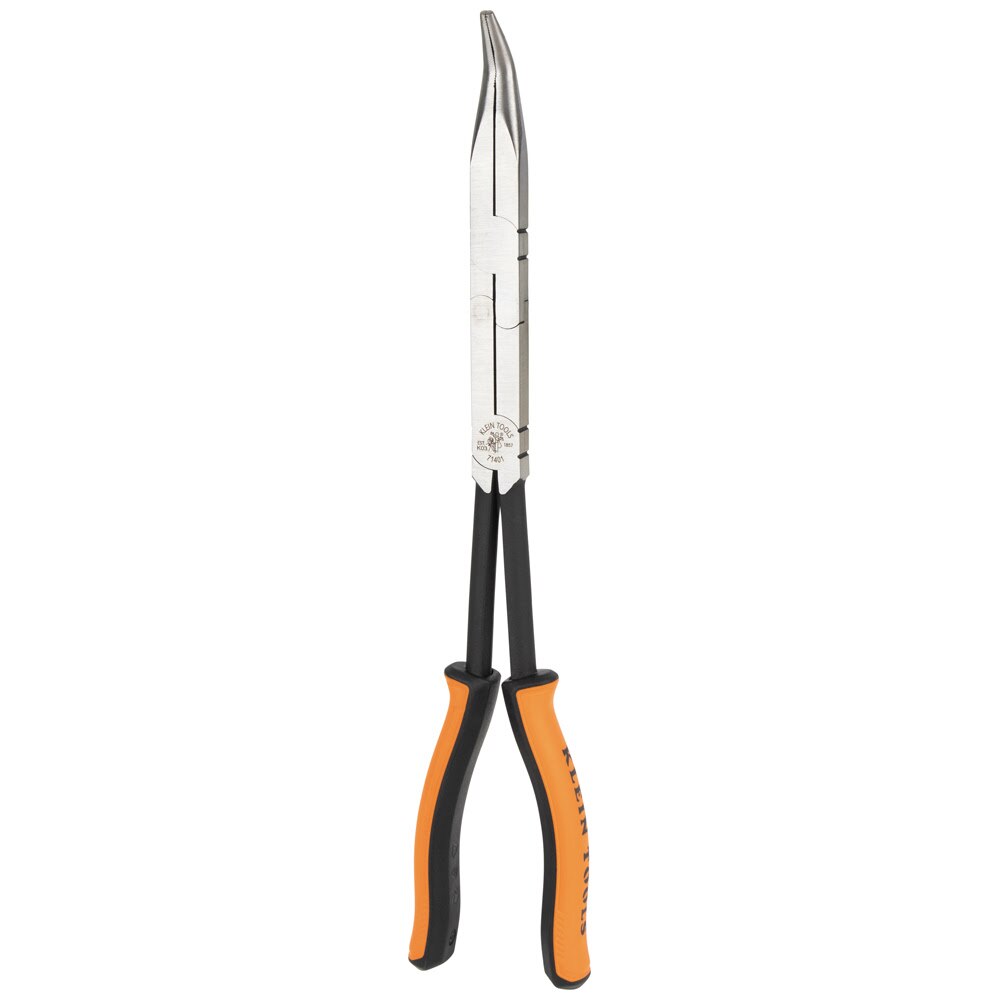 Klein 71401 Pliers, Long Reach Needle Nose Pliers, Bent Nose, 13"