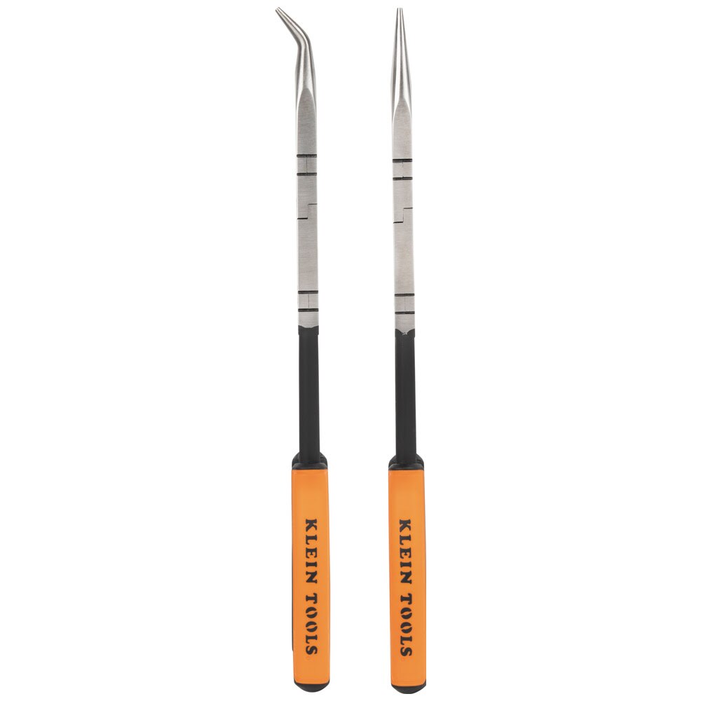 Klein 71402 Long Reach Needle Nose and Bent Nose Pliers Set, 13", 2-Piece