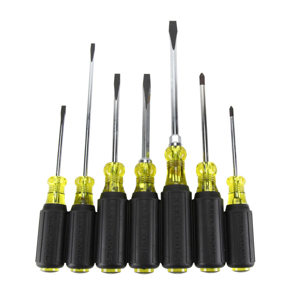 Klein 85076 Screwdriver Set, Slotted and Phillips, 7-Piece