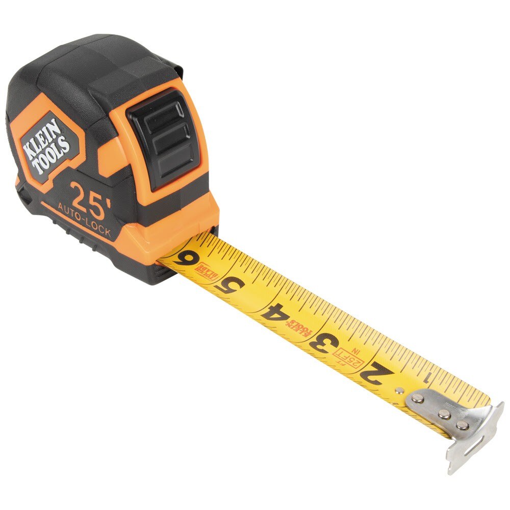 Klein 9125AL Tape Measure, 25' Single-Hook Auto-Lock