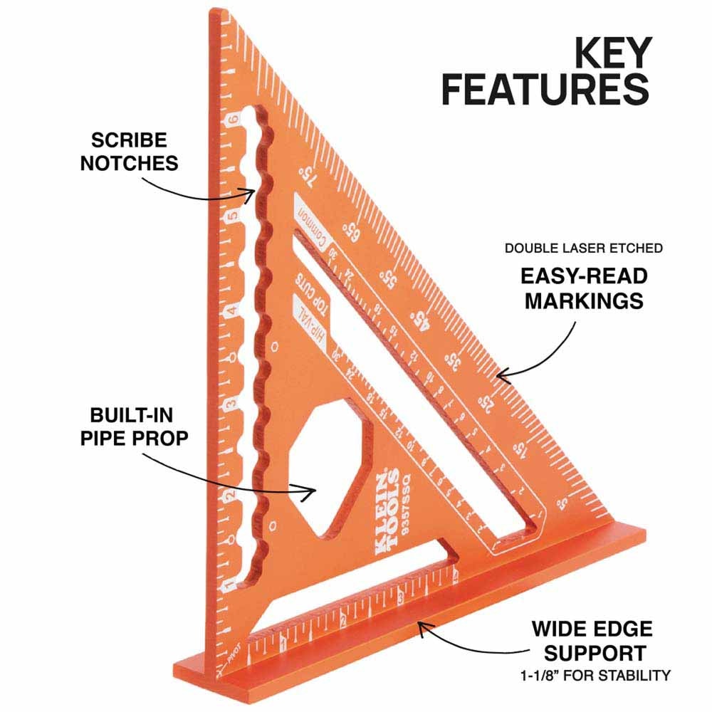 Klein 935SQVP Rafter and Framing Square Set
