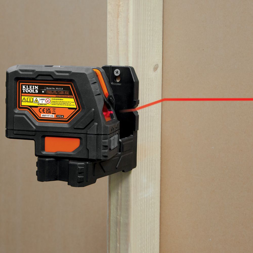 Klein 93LCLS Laser Level, Self-Leveling Cross-Line Level with Plumb Spot