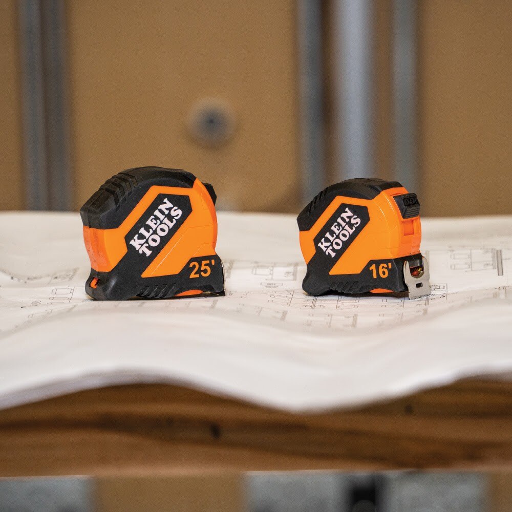 Klein 9525 Tape Measure, 25-Foot Compact, Double-Hook