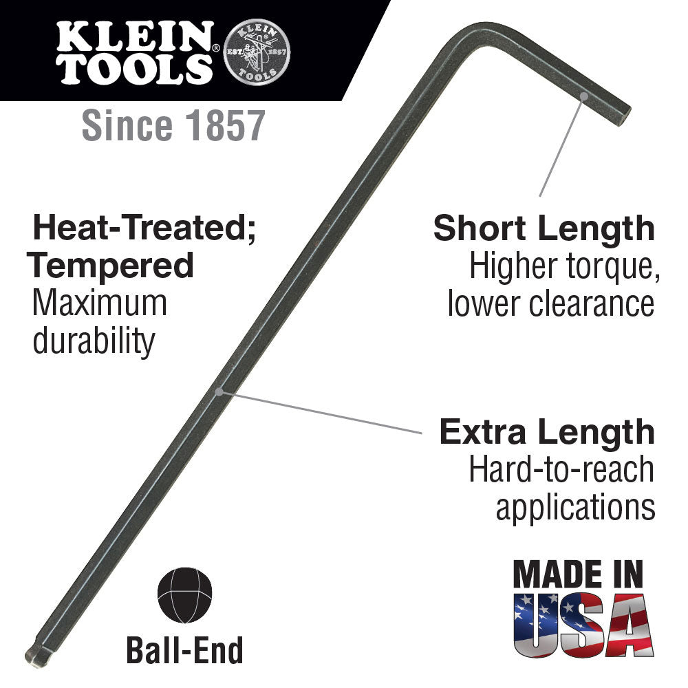 Klein BLM10 L-Style Ball-End Hex Key 10 mm