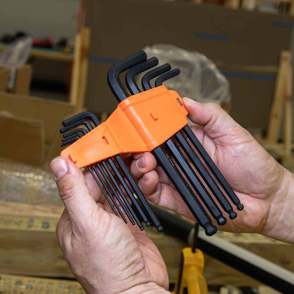 Klein BLS10M Long Ball-End Hex Key Set, Metric, 10-Piece