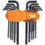 Klein BLS22H Long Ball-End Hex Key Set with Handle, SAE and Metric, 22-Piece