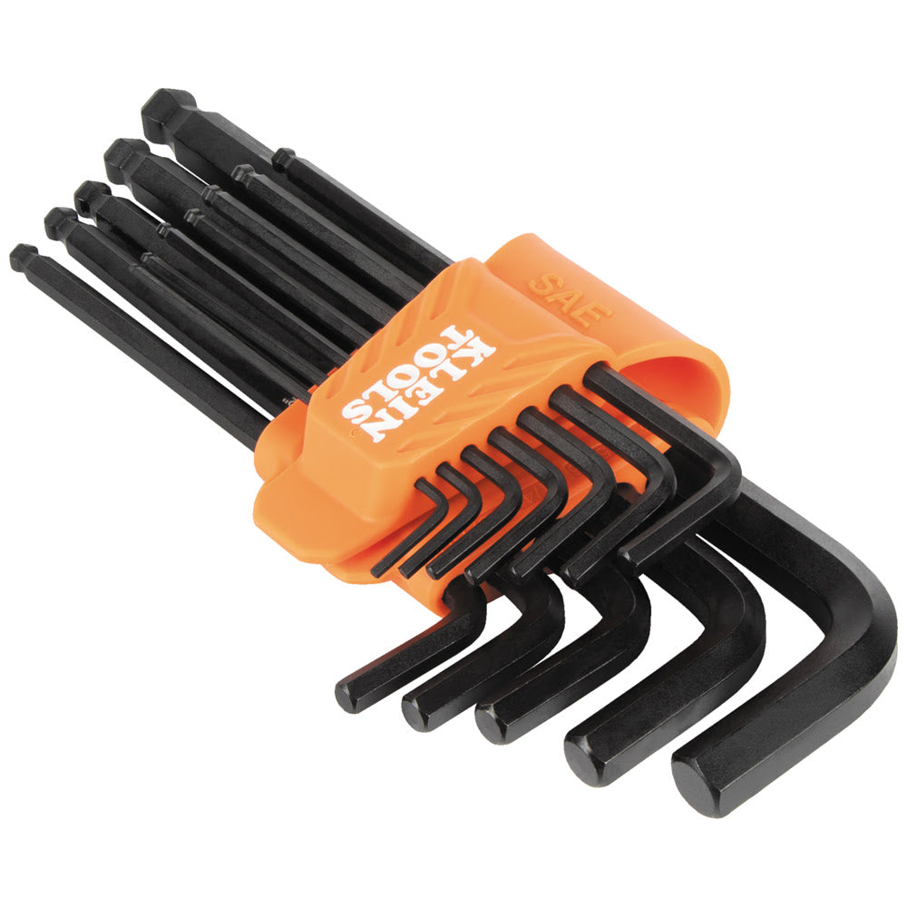 Klein BLS22 Long Ball End Hex Key Set, SAE and Metric, 22-Piece