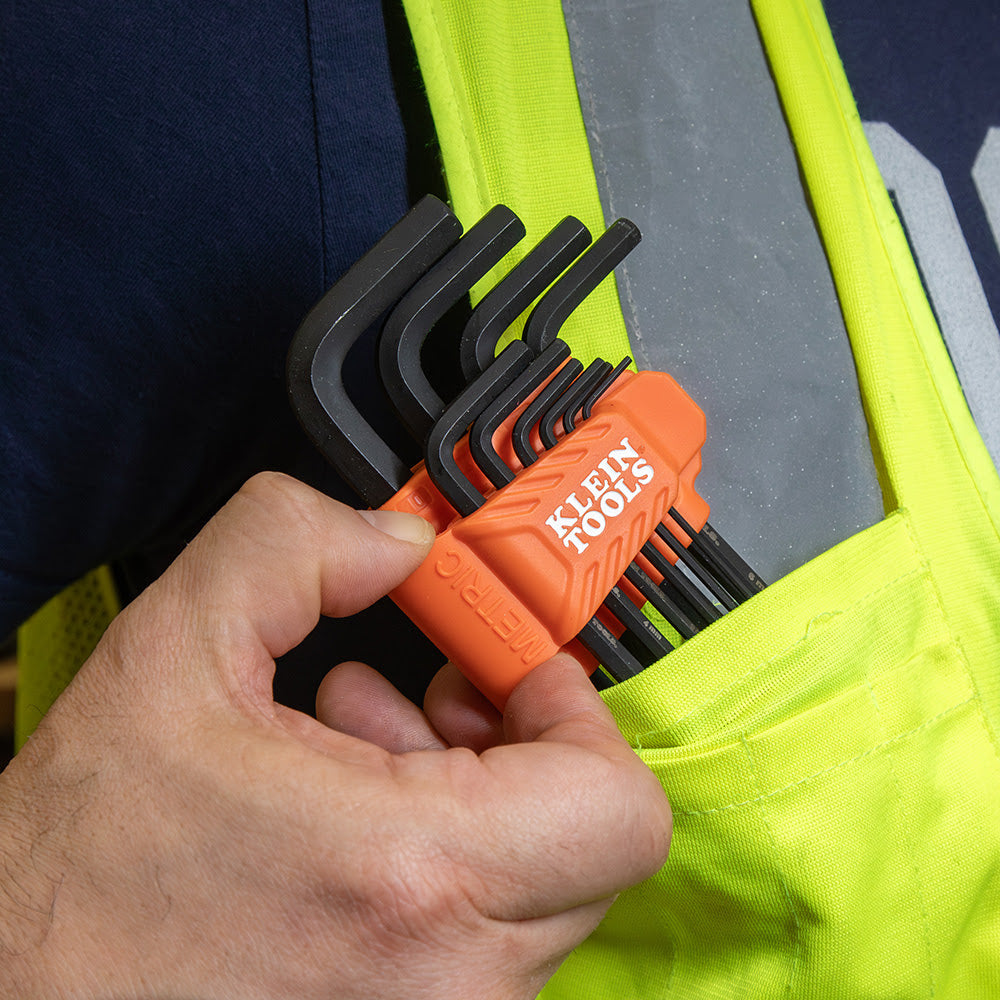 Klein BLS22 Long Ball End Hex Key Set, SAE and Metric, 22-Piece