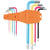 Klein CBLS9M Powder Coated Long Ball-End Hex Key Set, Metric, 9-Piece