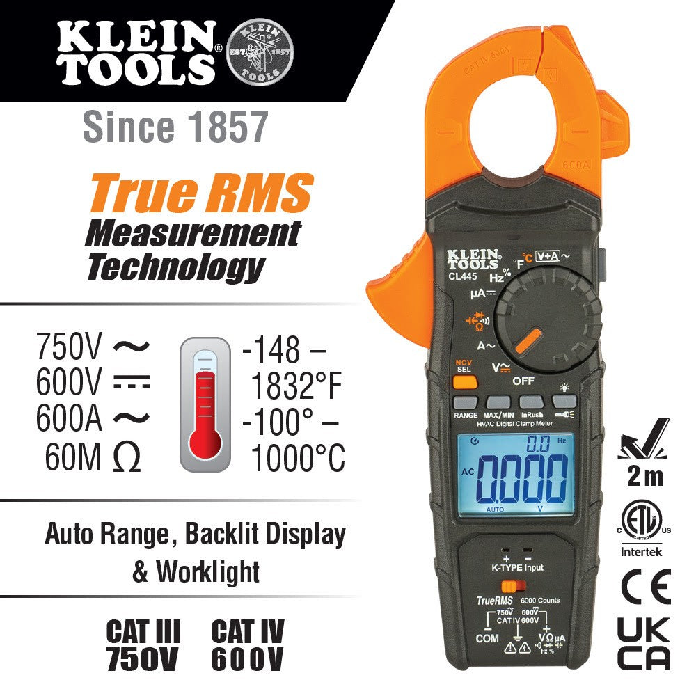 Klein CL445 HVAC Clamp Meter