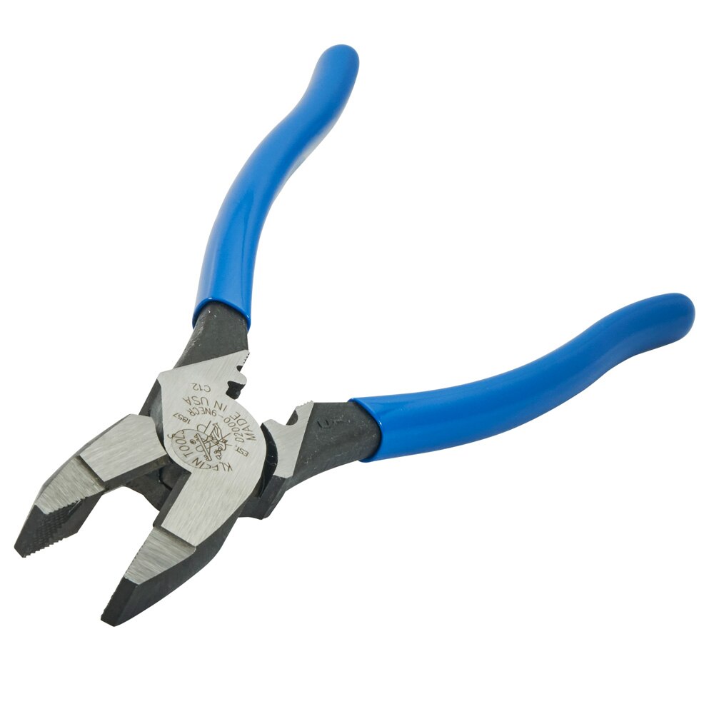 Klein Tools D2000-9NECR Lineman's Pliers with Crimping, 9"