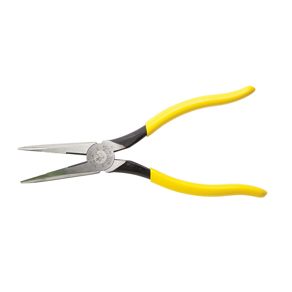 Klein Tools D203-8 Pliers, Long Nose Side-Cutters, 8"
