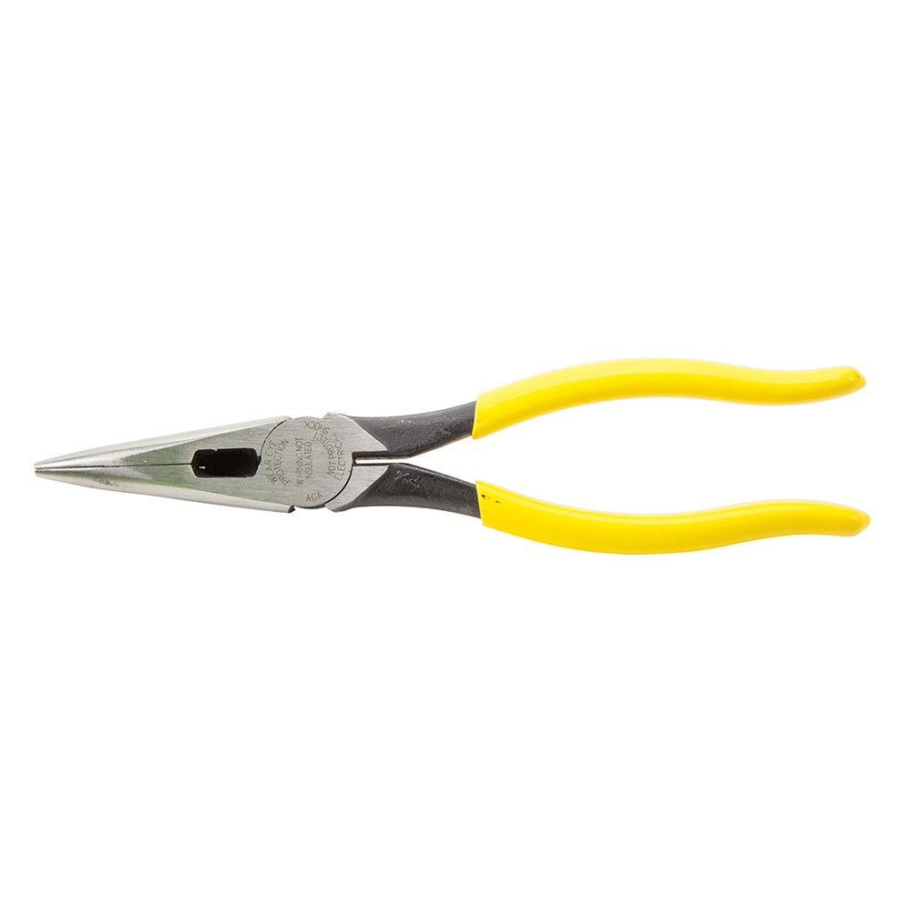Klein Tools D203-8 Pliers, Long Nose Side-Cutters, 8"