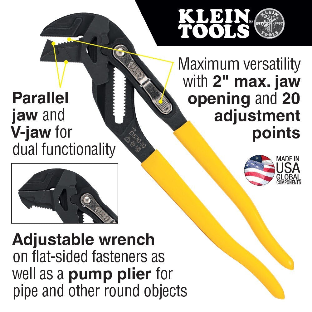 Klein D53010 Plier Wrench, 10"