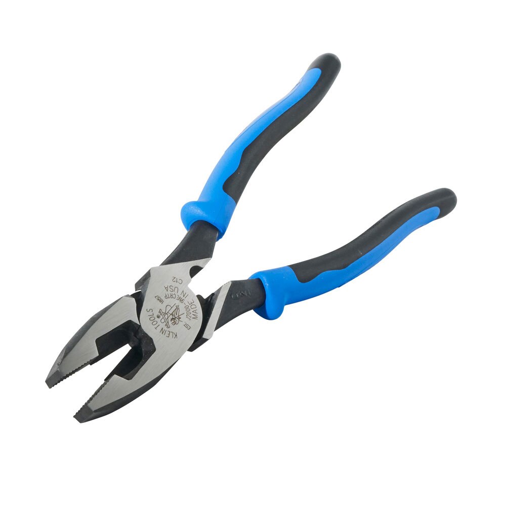 Klein Tools J2000-9NECRTP Lineman's Pliers, Fish Tape Pull/Crimping, 9"