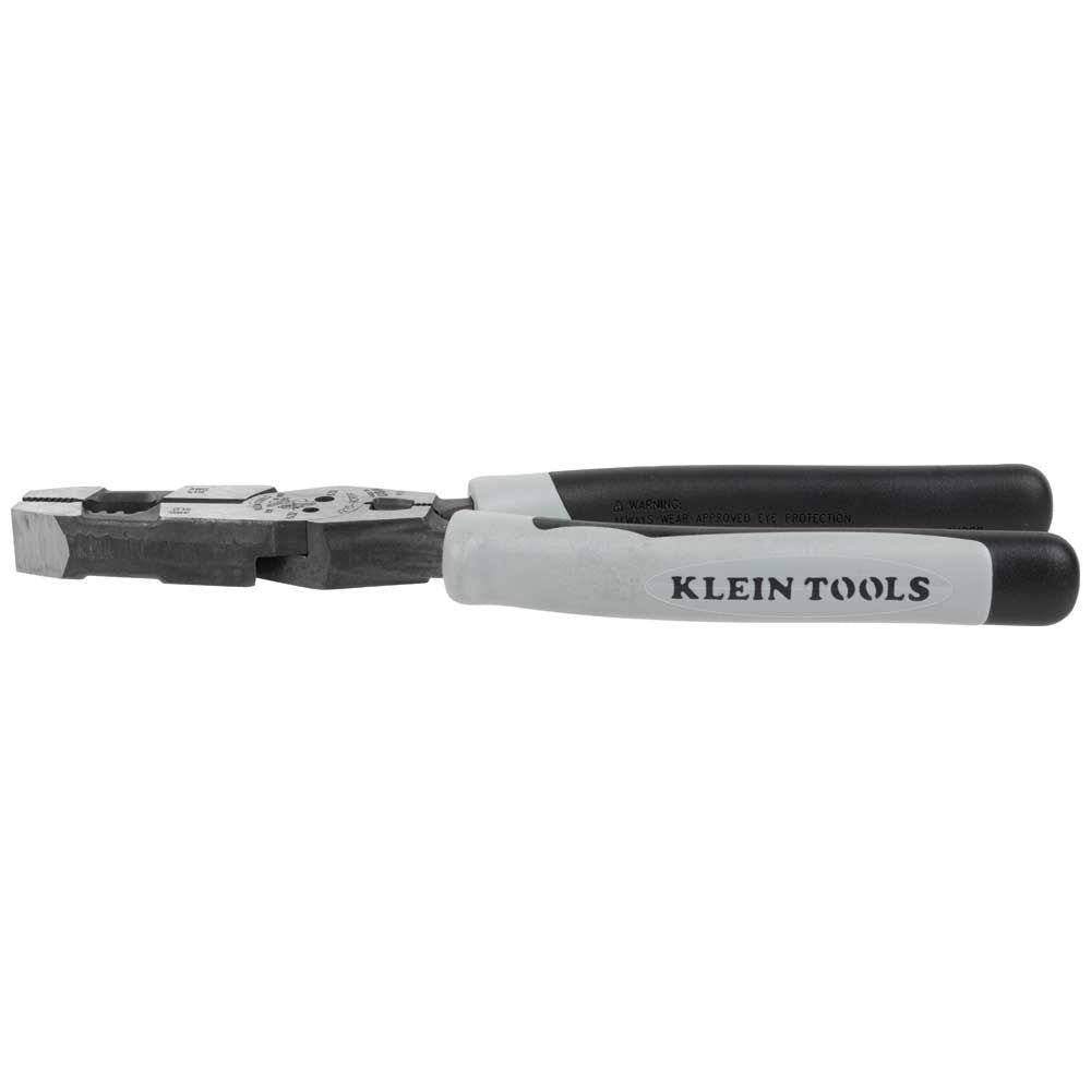 Klein J2159CRTP Hybrid Pliers with Crimper, Fish Tape Puller and Wire Stripper