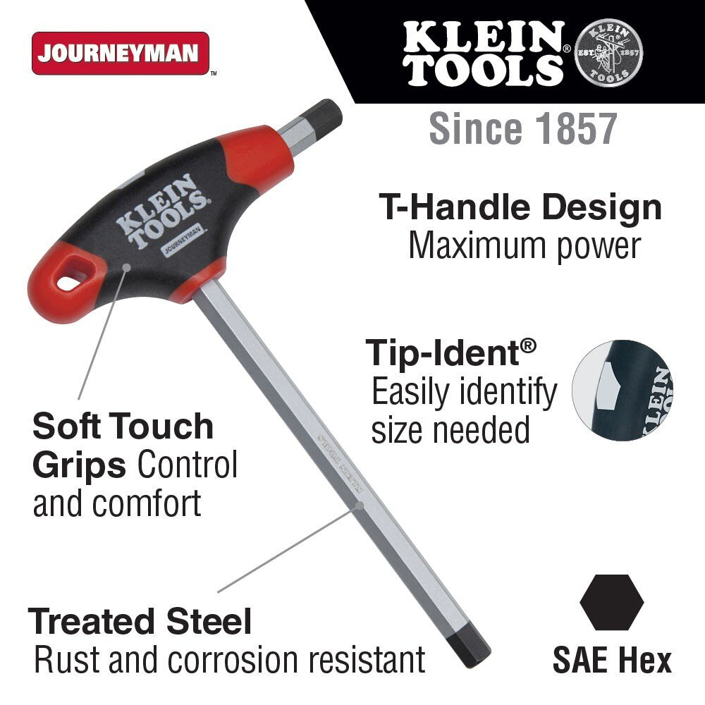 Klein JTH610E T-Handle Set with Stand, SAE, 6" Blade 10-Piece