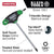 Klein Tools JTH6T10 T10 Torx Hex Key with Journeyman T-Handle, 6"
