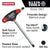 Klein Tools JTH9E17 1/2" Hex Key with Journeyman T-Handle, 9"