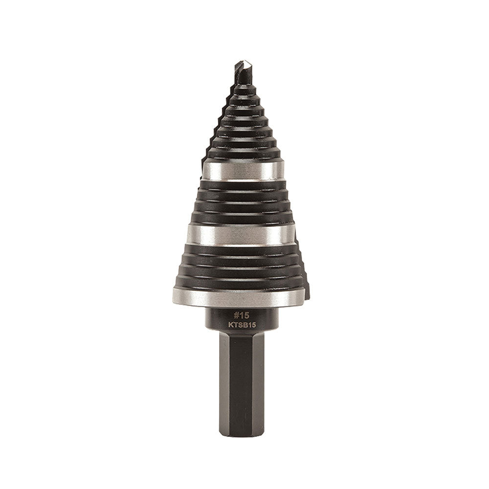 Klein KTSB15 Step Drill Bit #15 Double Fluted 7/8 to 1-3/8-Inch