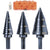Klein KTSBSPRO Premium Electrician's 3/8-Inch Hex Step Bit Set, 3 Piece