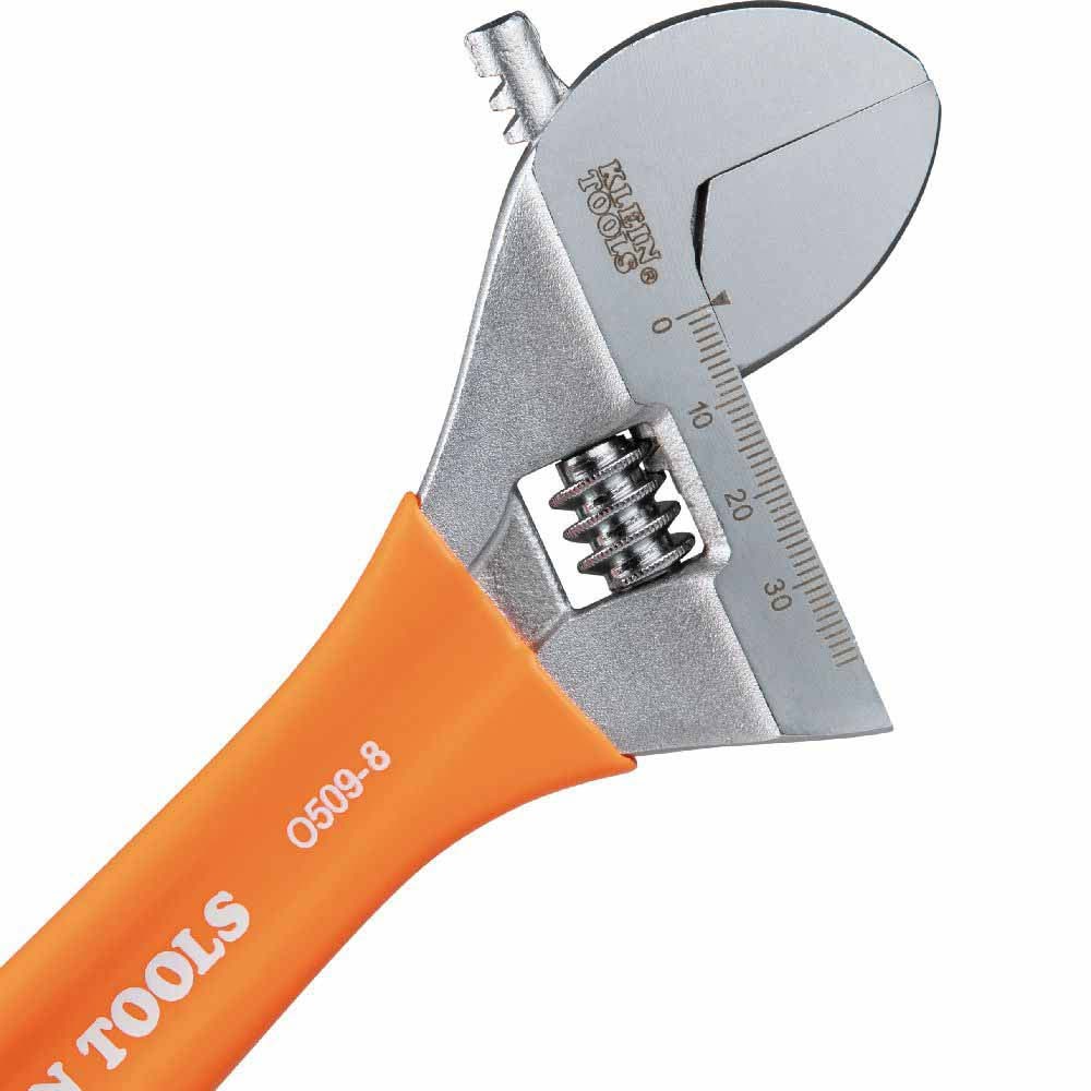 Klein O5098 Extra-Wide Jaw Adjustable Wrench, 8"