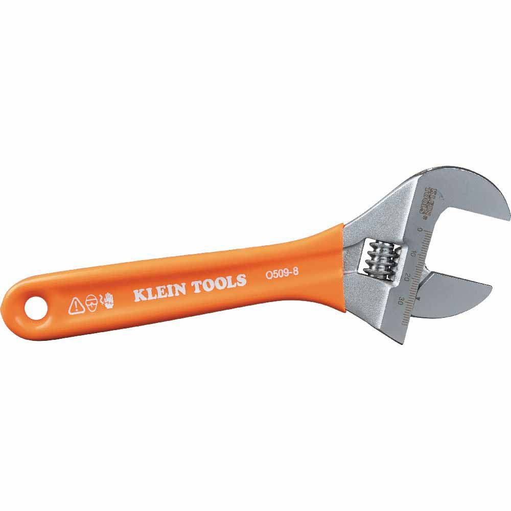 Klein O5098 Extra-Wide Jaw Adjustable Wrench, 8"