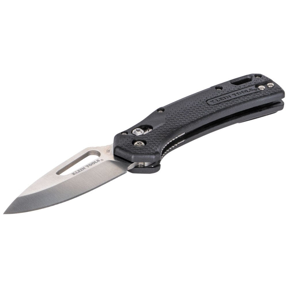 Klein OGK000BKT KTO Resurgence Knife, Drop Point Blade, Black Handle