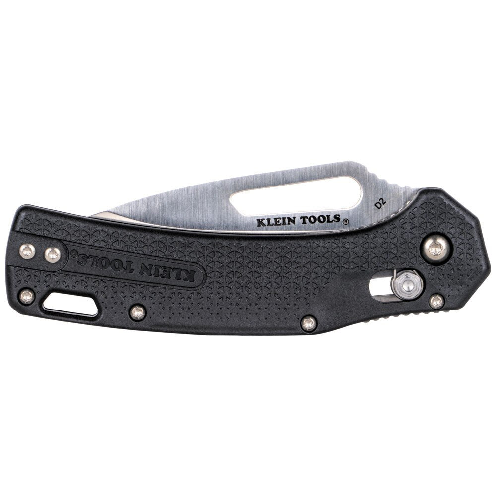Klein OGK000BKT KTO Resurgence Knife, Drop Point Blade, Black Handle