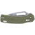 Klein OGK000GNT KTO Resurgence Knife, Drop Point Blade, Moss Green Handle