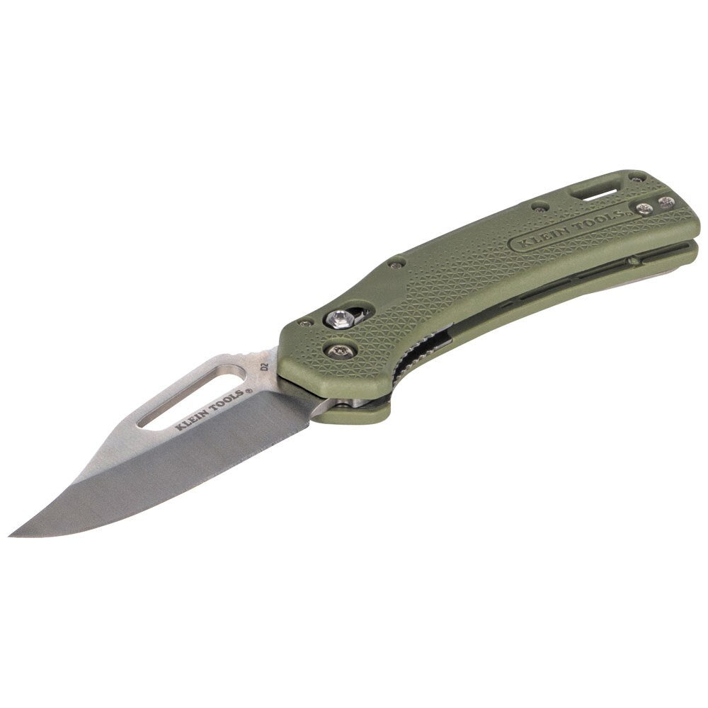 Klein OGK002GNT KTO Resurgence Knife, Clip Point Blade, Moss Green Handle