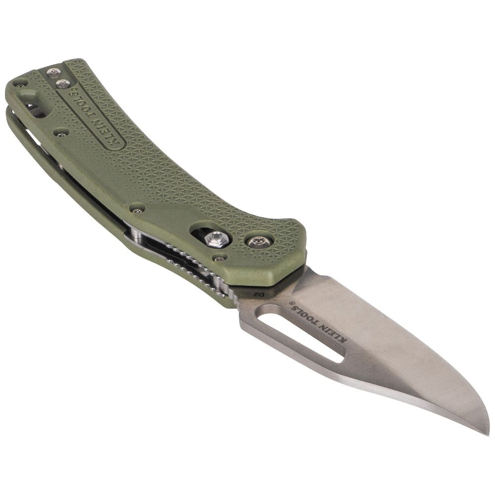 Klein OGK002GNT KTO Resurgence Knife, Clip Point Blade, Moss Green Handle