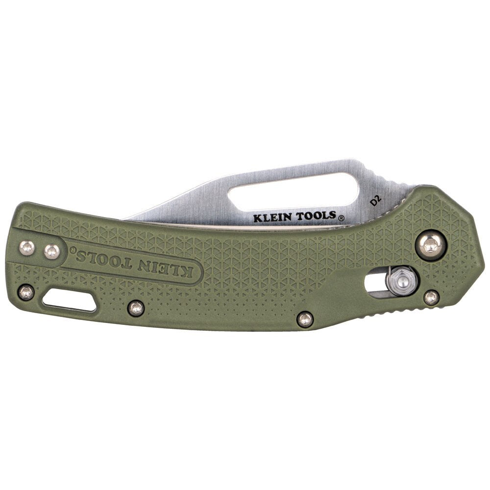 Klein OGK002GNT KTO Resurgence Knife, Clip Point Blade, Moss Green Handle