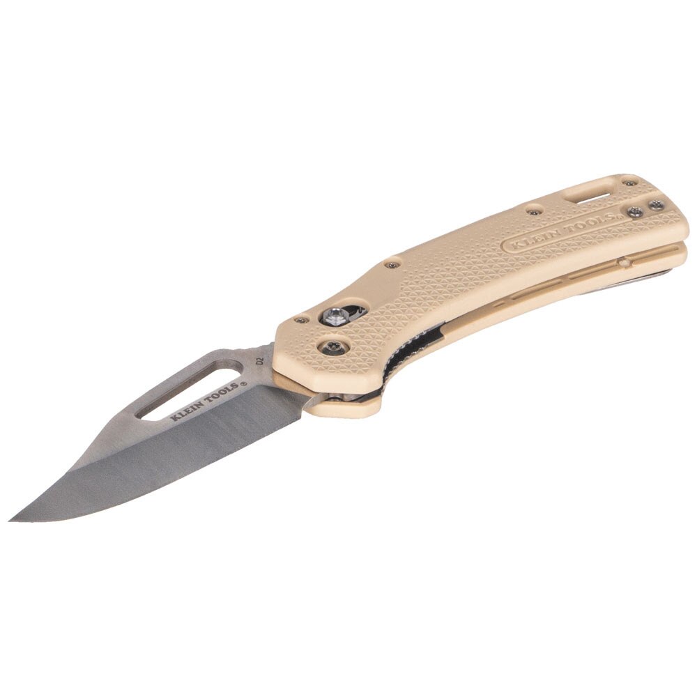 Klein OGK002TNT KTO Resurgence Knife,Clip Point Blade, Sand Handle