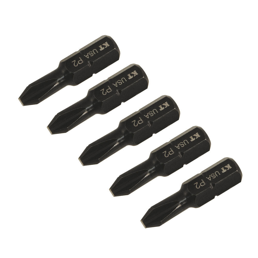 Klein Tools PH215 #2 Phillips Insert Power Driver, 1&quot; 5-Pack