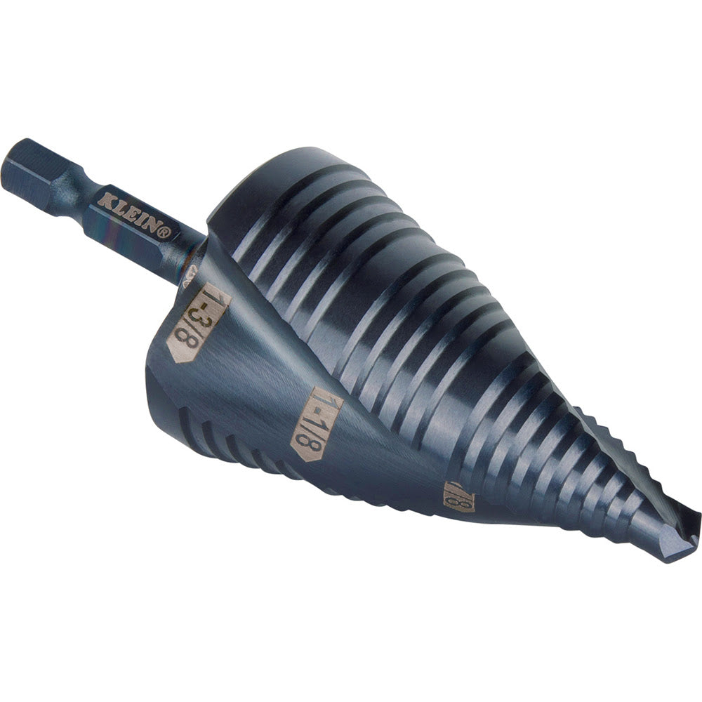 Klein QRSTSPRO Premium Electrician's Quick Release Step Bit Set, 3 Piece