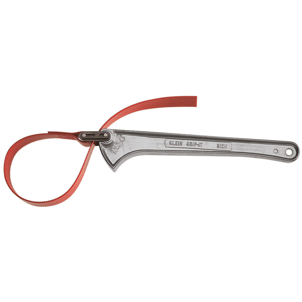 Klein Tools S-12H Grip-It Strap Wrench, 1-1/2 to 5", 12" L