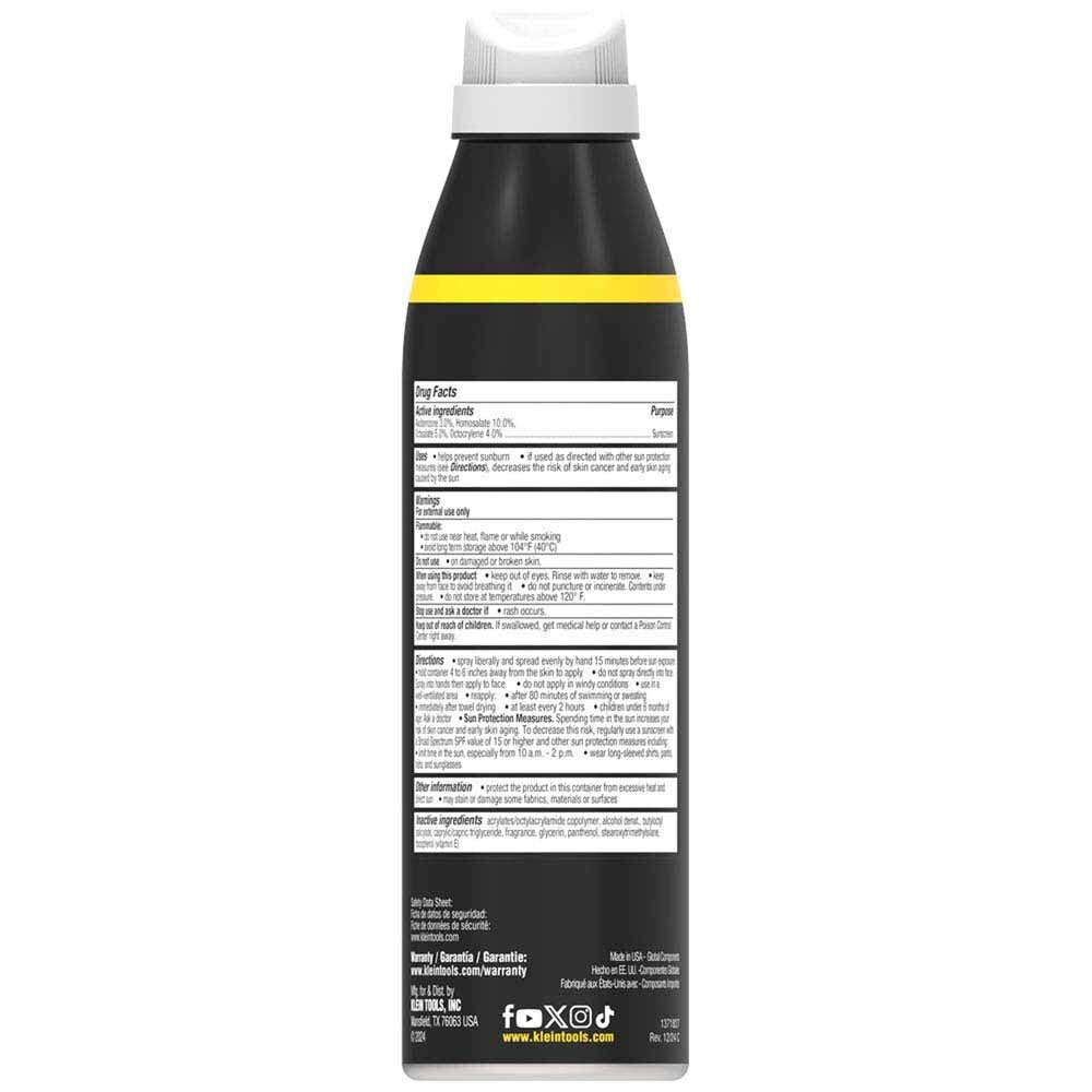 Klein SPF50SPY55 Sunscreen Spray, Broad Spectrum SPF 50, 12-Pack
