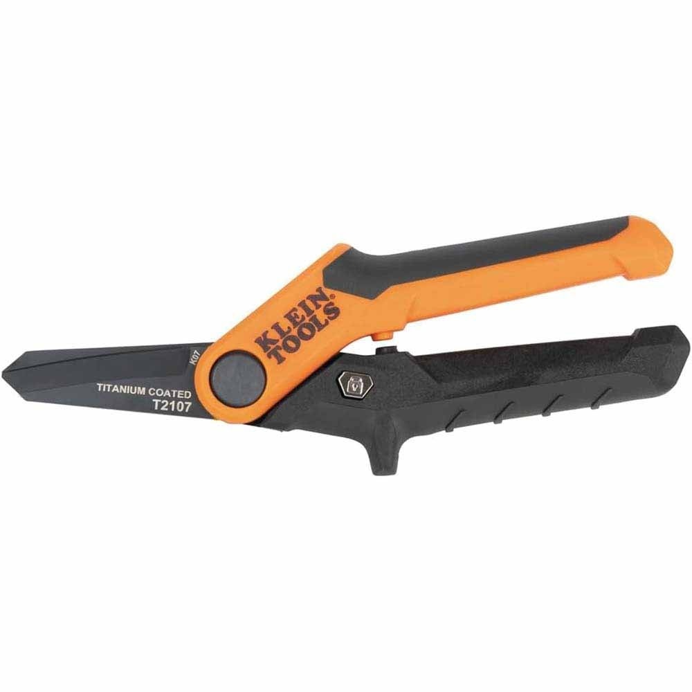 Klein T2107 Compact Titanium-Coated Utility Shears, 7-Inch