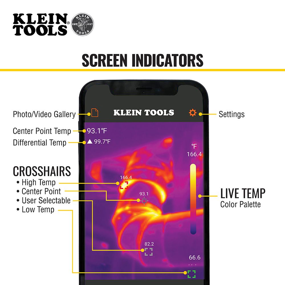 Klein TI222 Thermal Imager for iOS Devices