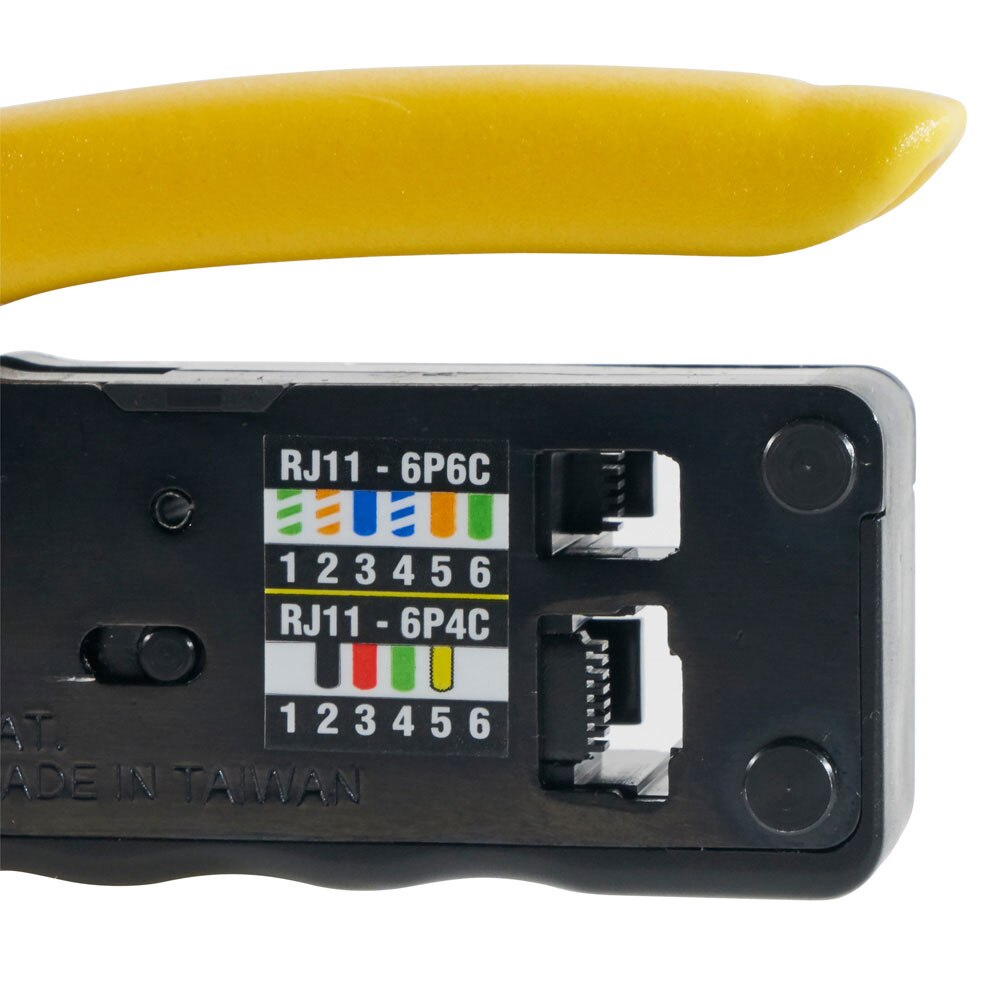 Klein Tools VDV226-107 Compact Ratcheting Modular Crimper / Stripper RJ11, RJ12, RJ45