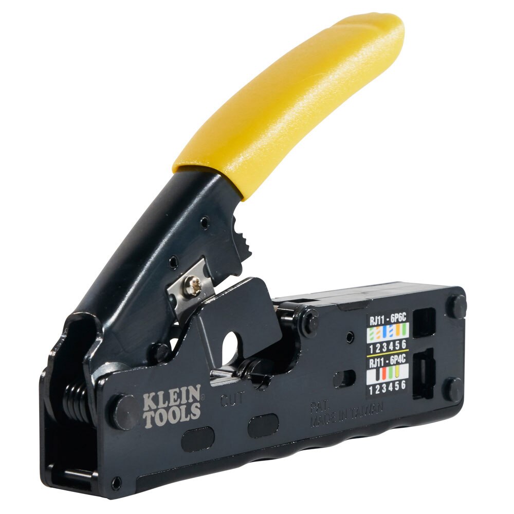 Klein Tools VDV226-107 Compact Ratcheting Modular Crimper / Stripper RJ11, RJ12, RJ45