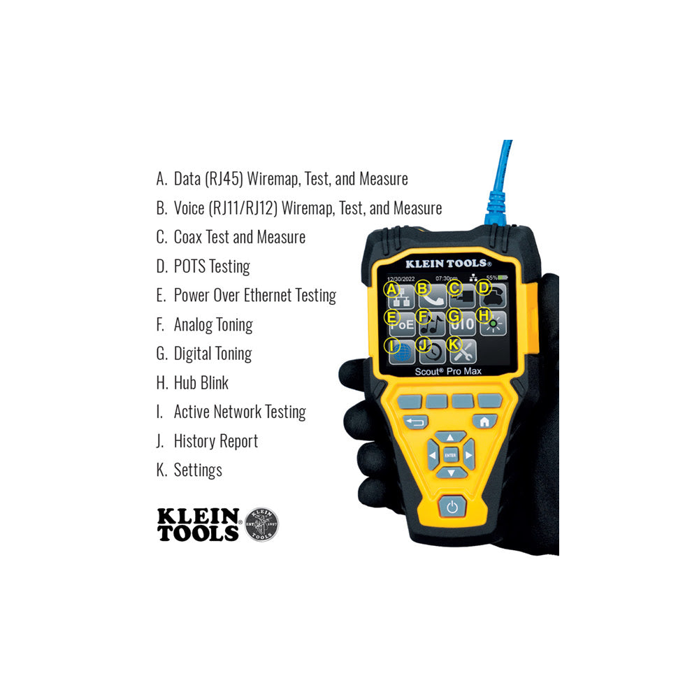 Klein VDV501770 Scout Pro Max Network Cable Tester With Remote Set