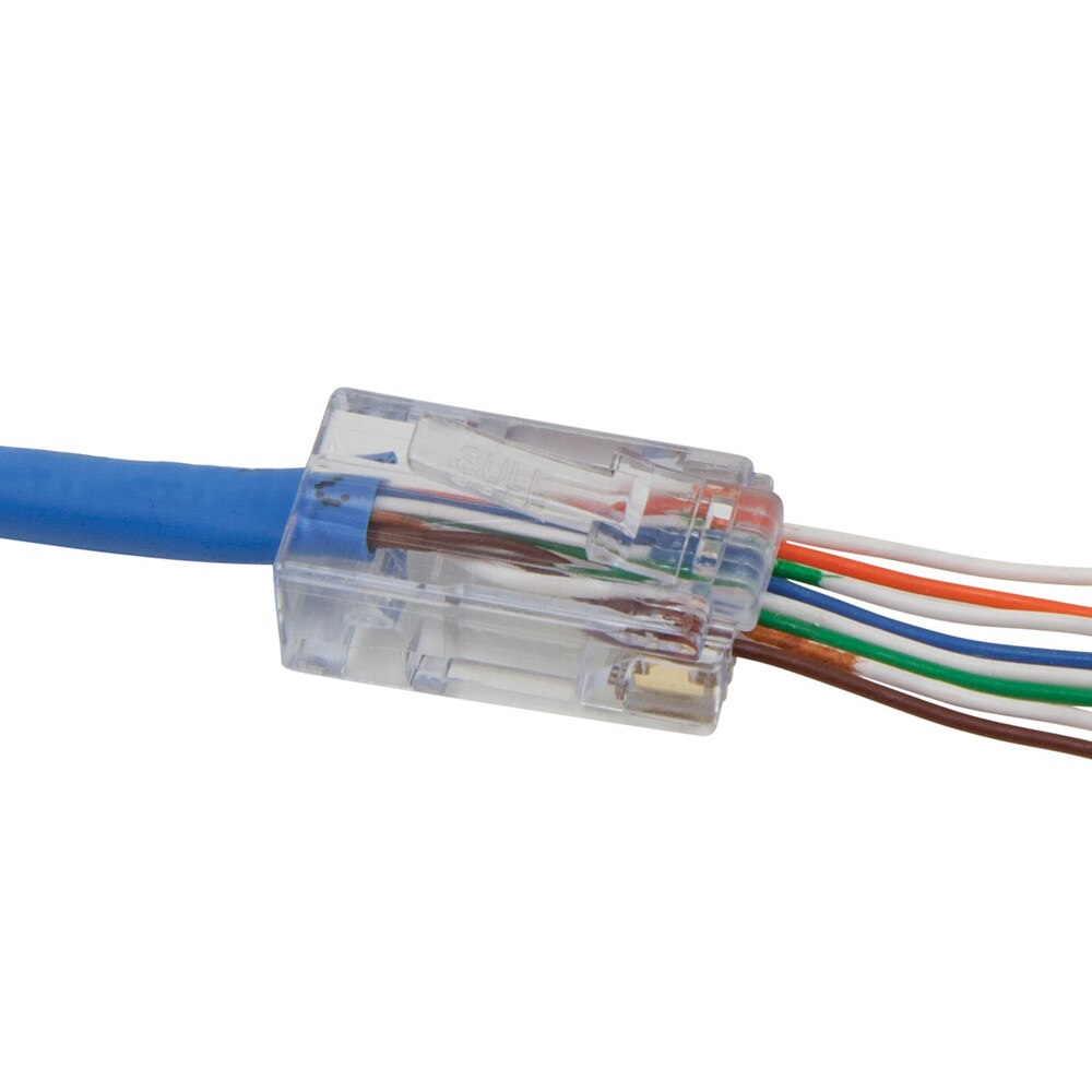 Klein VDV826-728 Pass-Thru Modular Data Plug, CAT5E, 10 Pk