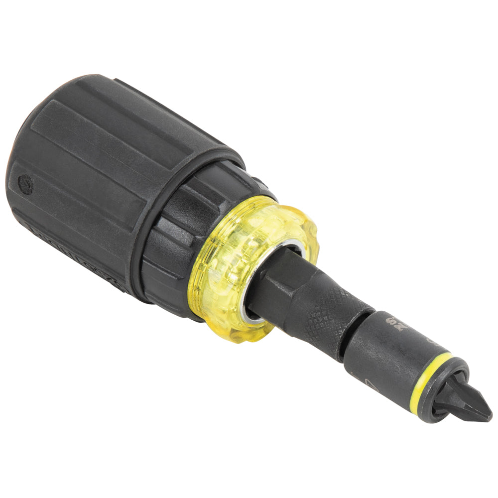 Klein 32561HDRT KNECT 7-in-1 Ratcheting Impact-Rated Stubby Screwdriver/Nut Driver