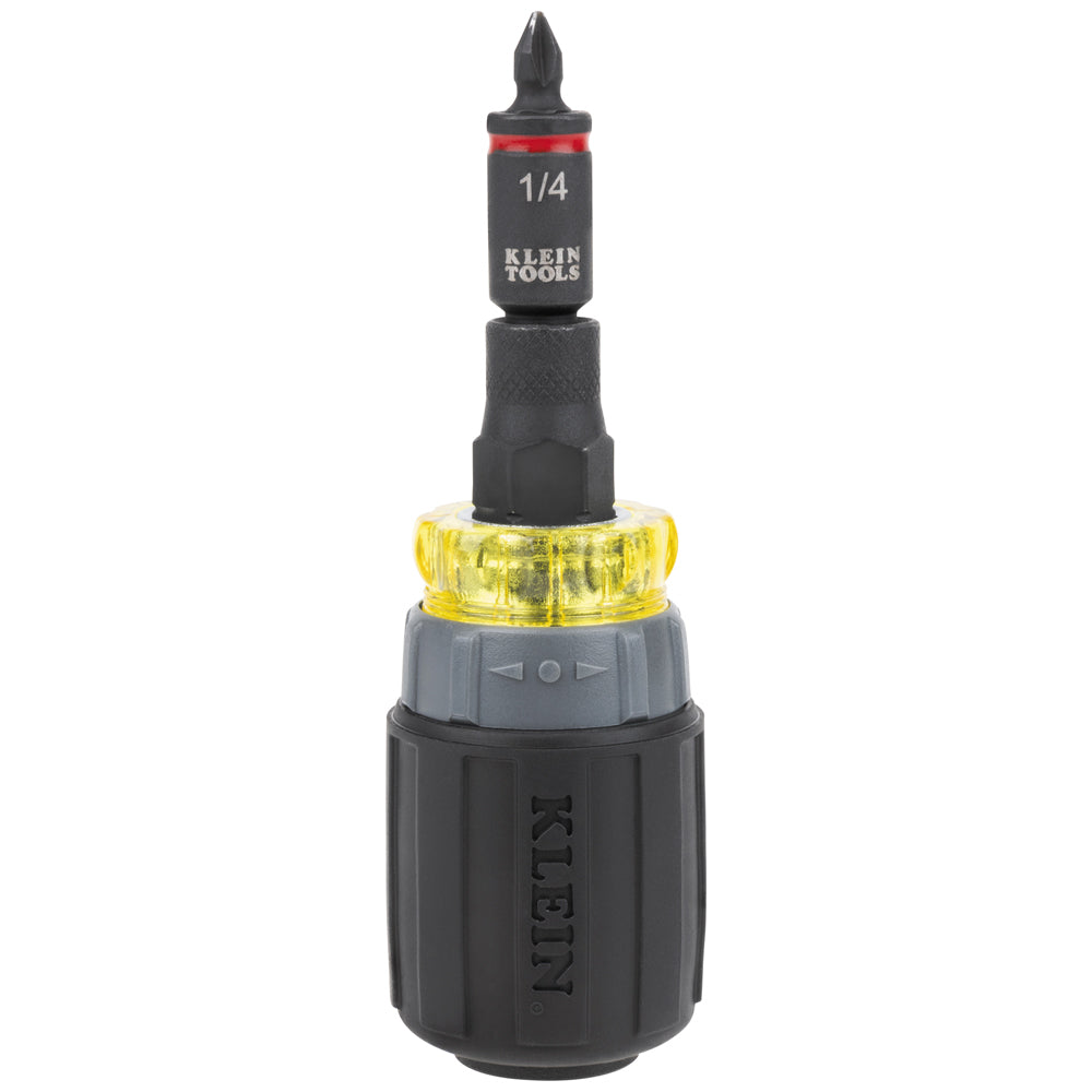 Klein 32561HDRT KNECT 7-in-1 Ratcheting Impact-Rated Stubby Screwdriver/Nut Driver
