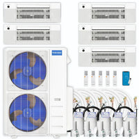 MRCOOL DIY 5th Gen Multi-Zone 5-Zone 55,000 BTU 22 SEER2 (6K + 12K + 12K + 12K + 18K) Ductless Mini-Split Air Conditioner and Heat Pump with Ceiling Cassettes