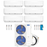 MRCOOL DIY 5th Gen Multi-Zone 6-Zone 55,000 BTU 22 SEER2 (9K + 9K + 9K + 12K + 12K + 18K) Ductless Mini-Split Air Conditioner and Heat Pump