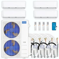 MRCOOL DIY 5th Gen Multi-Zone 4-Zone 48,000 BTU 22 SEER2 (9K + 12K + 18K + 24K) Ductless Mini-Split Air Conditioner and Heat Pump