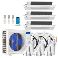 MRCOOL DIY 5th Gen Multi-Zone 3-Zone 27,000 BTU 23 SEER2 (6K + 9K + 18K) Ductless Mini-Split Air Conditioner and Heat Pump with Ceiling Cassettes
